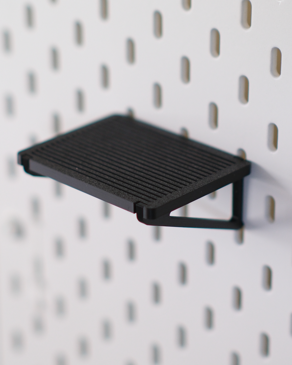 Ikea Skadis Minimal Toy Display Shelf – Snap‑on Pegboard Shelf For Mini Figures - thumbnail 3